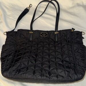 Black Quilted Tote Bag